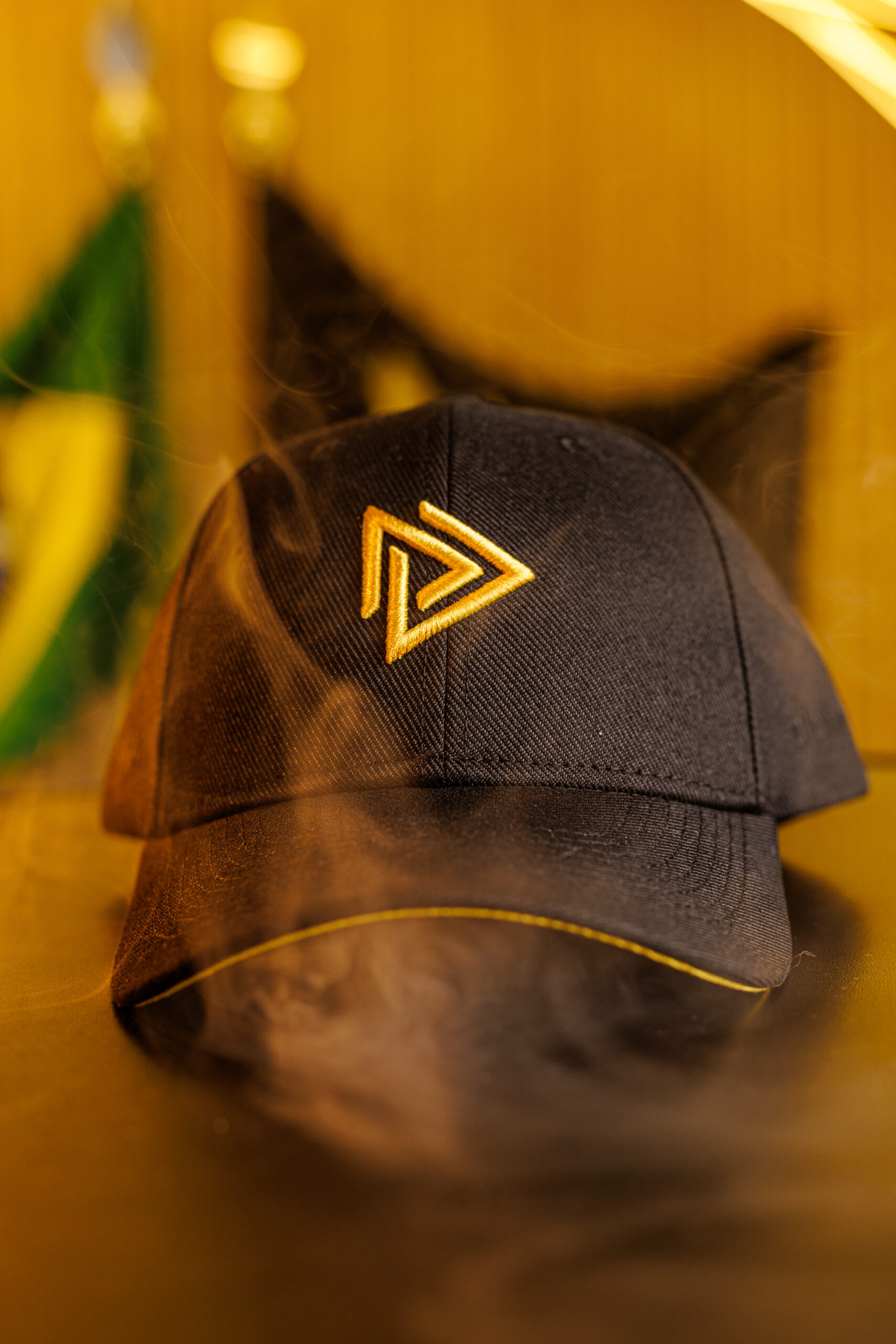 boné alpha 01, vista frontal do logo
